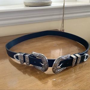 Double-buckle western belt - new w/o tags